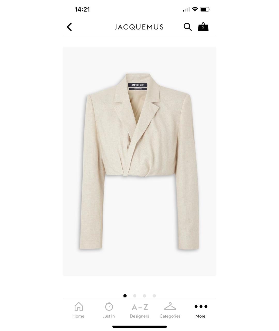 JACQUEMUS Бежевый жакет/пиджак, фото 6