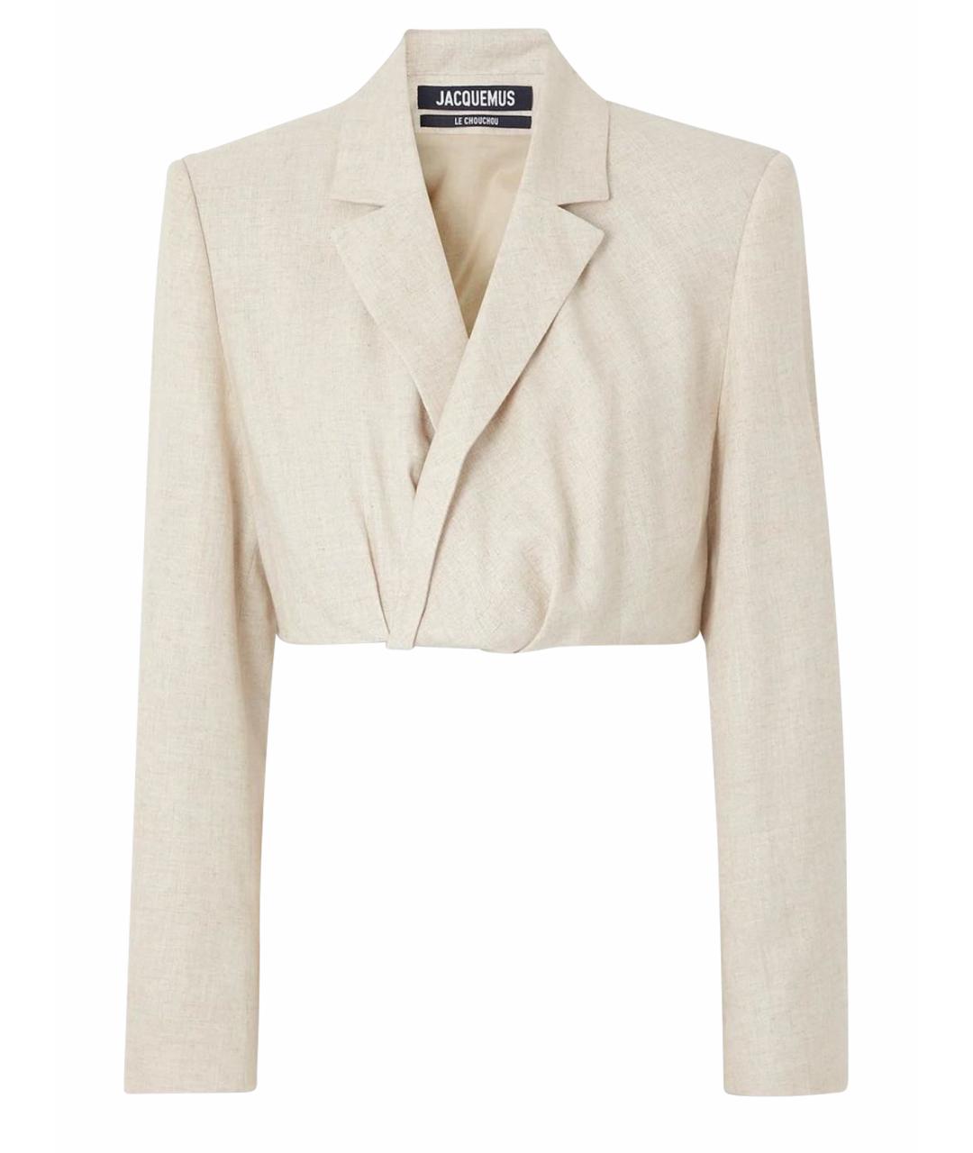JACQUEMUS Бежевый жакет/пиджак, фото 1