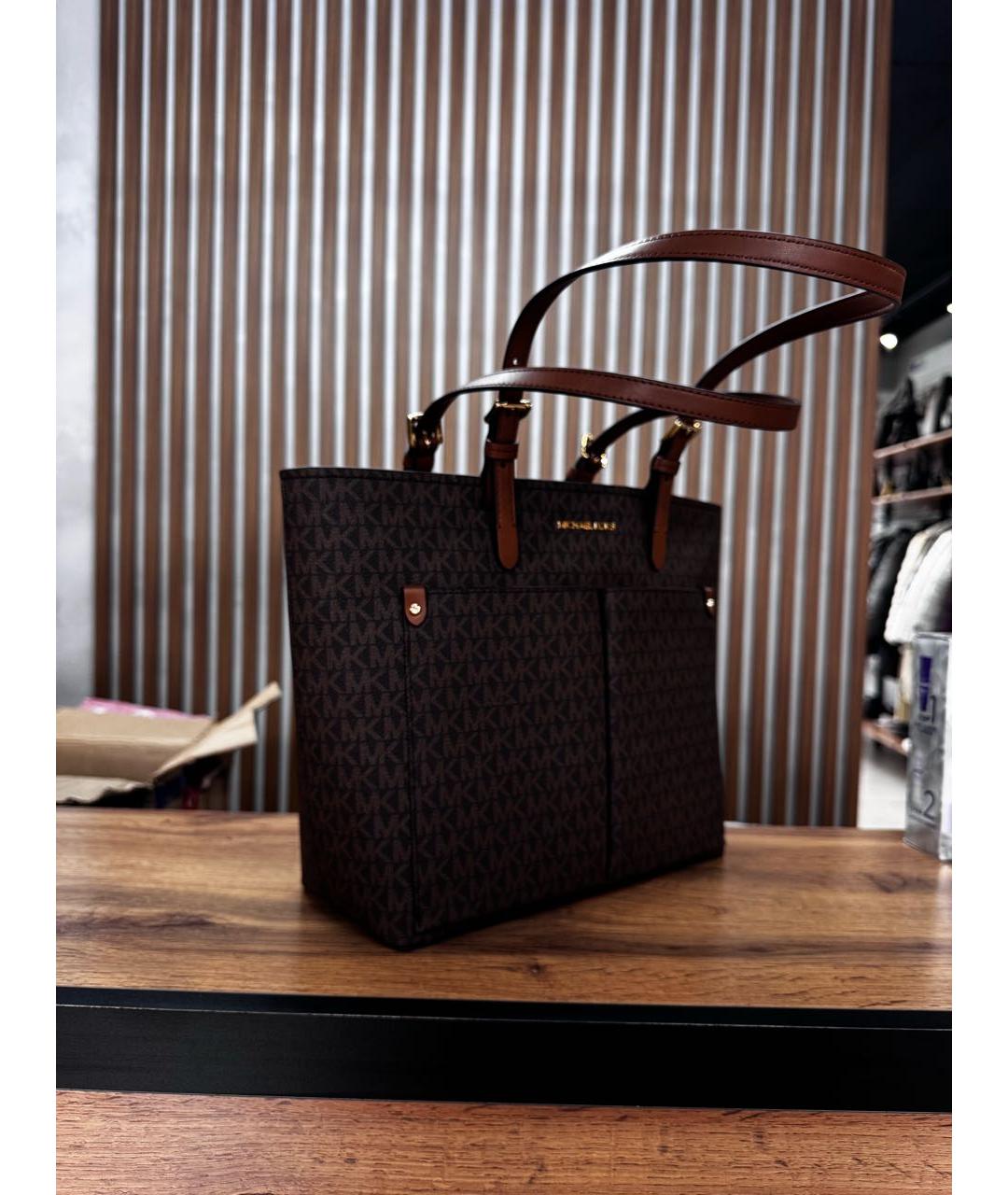 MICHAEL KORS Коричневая сумка тоут, фото 2