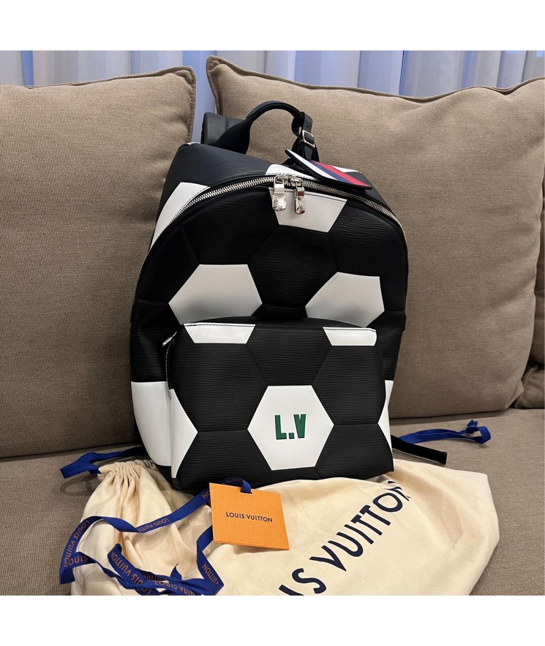 LOUIS VUITTON Черный кожаный рюкзак, фото 2