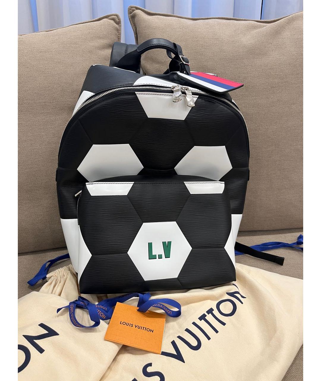 LOUIS VUITTON Черный кожаный рюкзак, фото 8