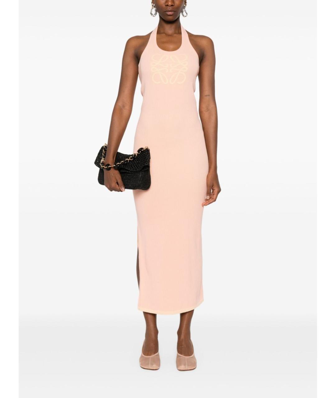 LOEWE Розовое хлопковое повседневное платье, фото 2