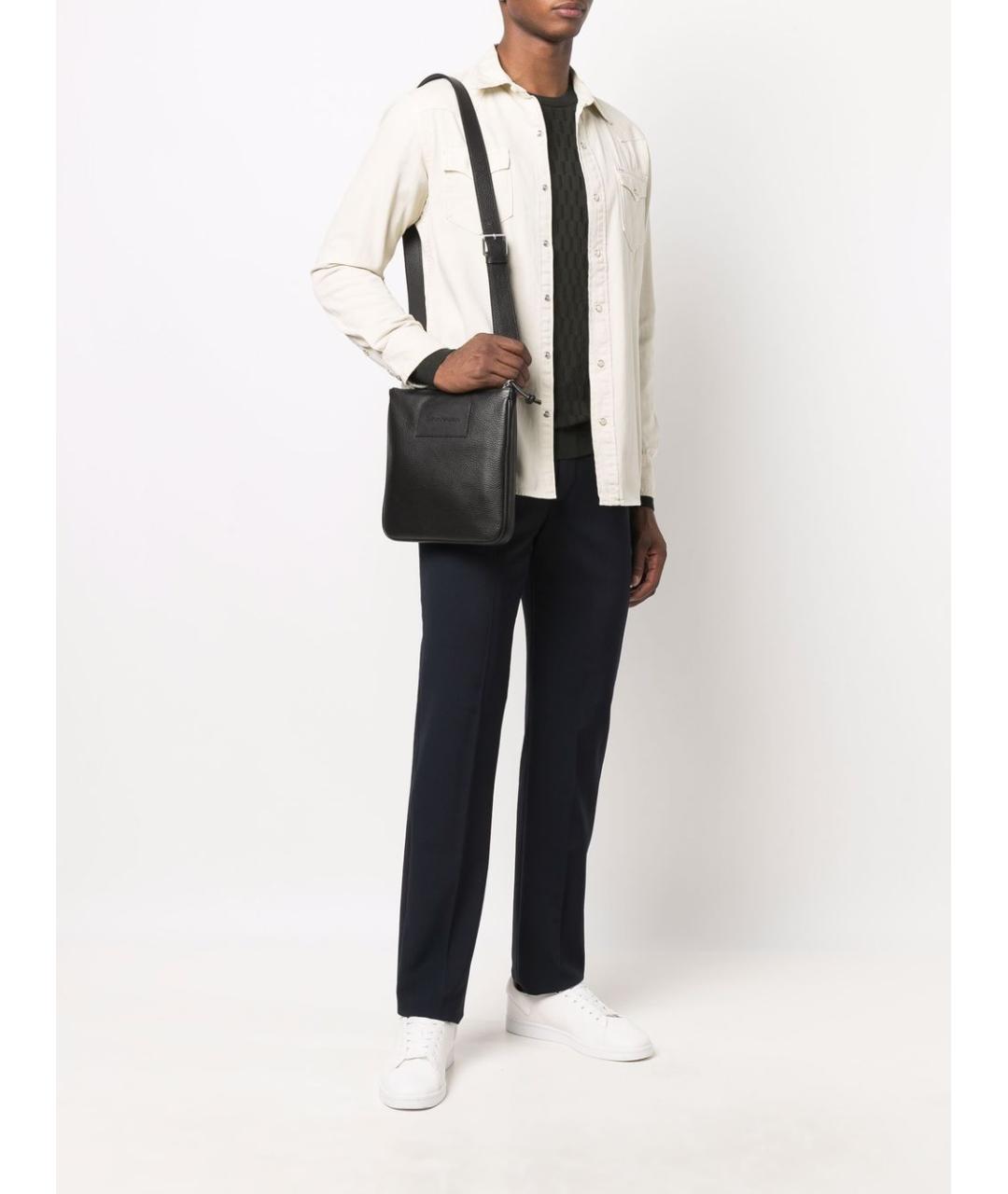 EMPORIO ARMANI Черная сумка на плечо, фото 3