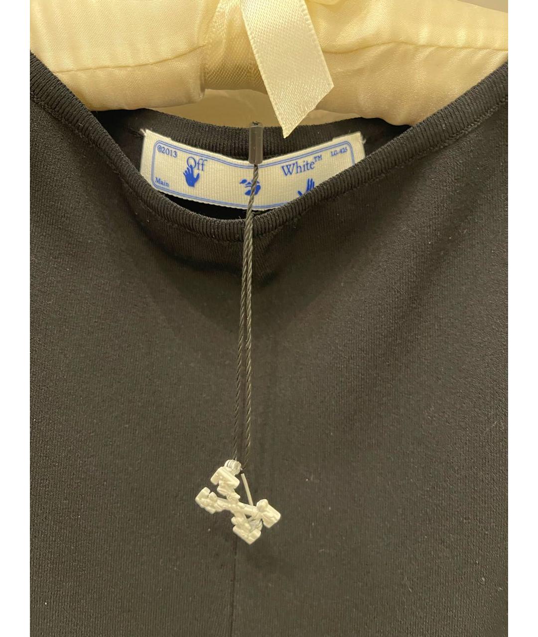 OFF-WHITE Черное вискозное вечернее платье, фото 3