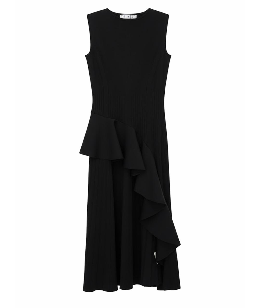 OFF-WHITE Черное вискозное вечернее платье, фото 1