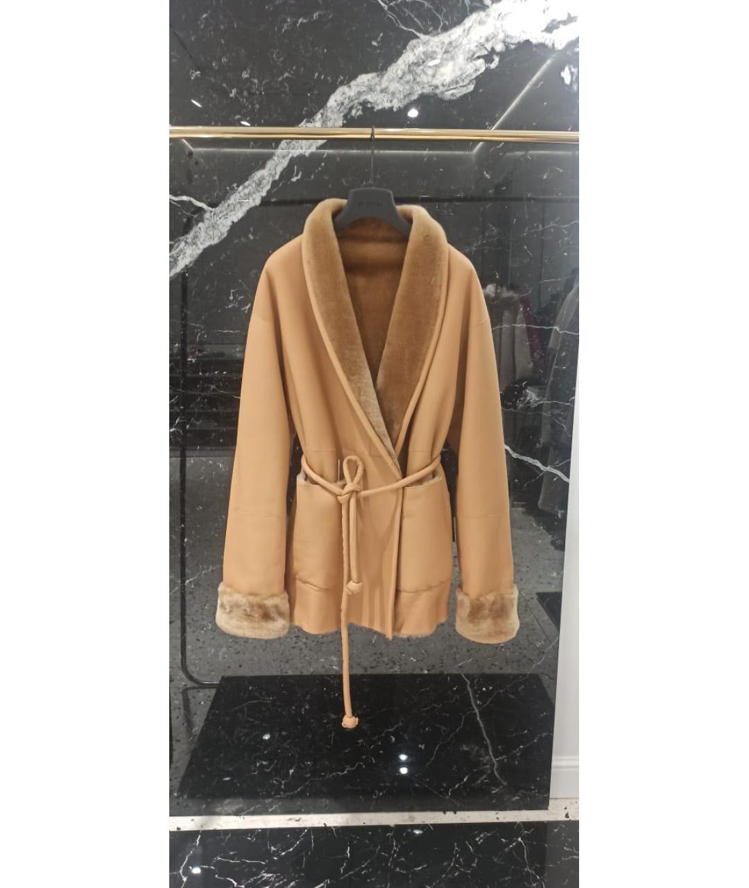 BLANCHA Коричневая замшевая дубленка, фото 2