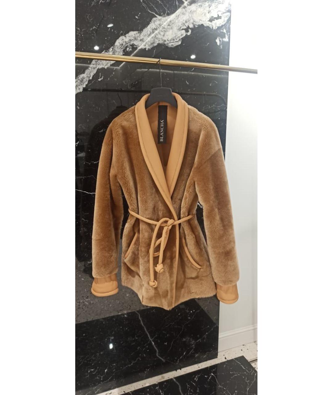 BLANCHA Коричневая замшевая дубленка, фото 5