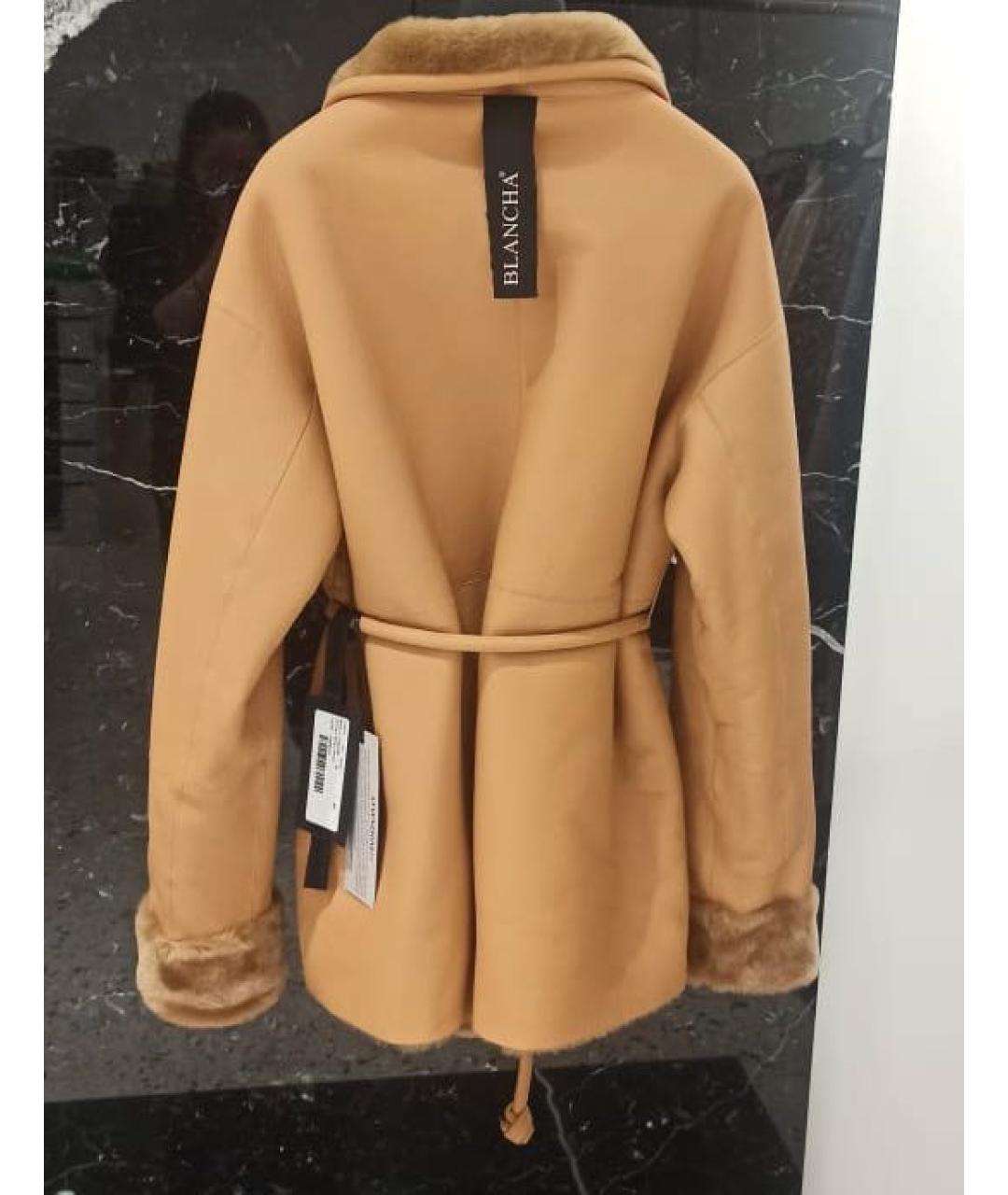 BLANCHA Коричневая замшевая дубленка, фото 4