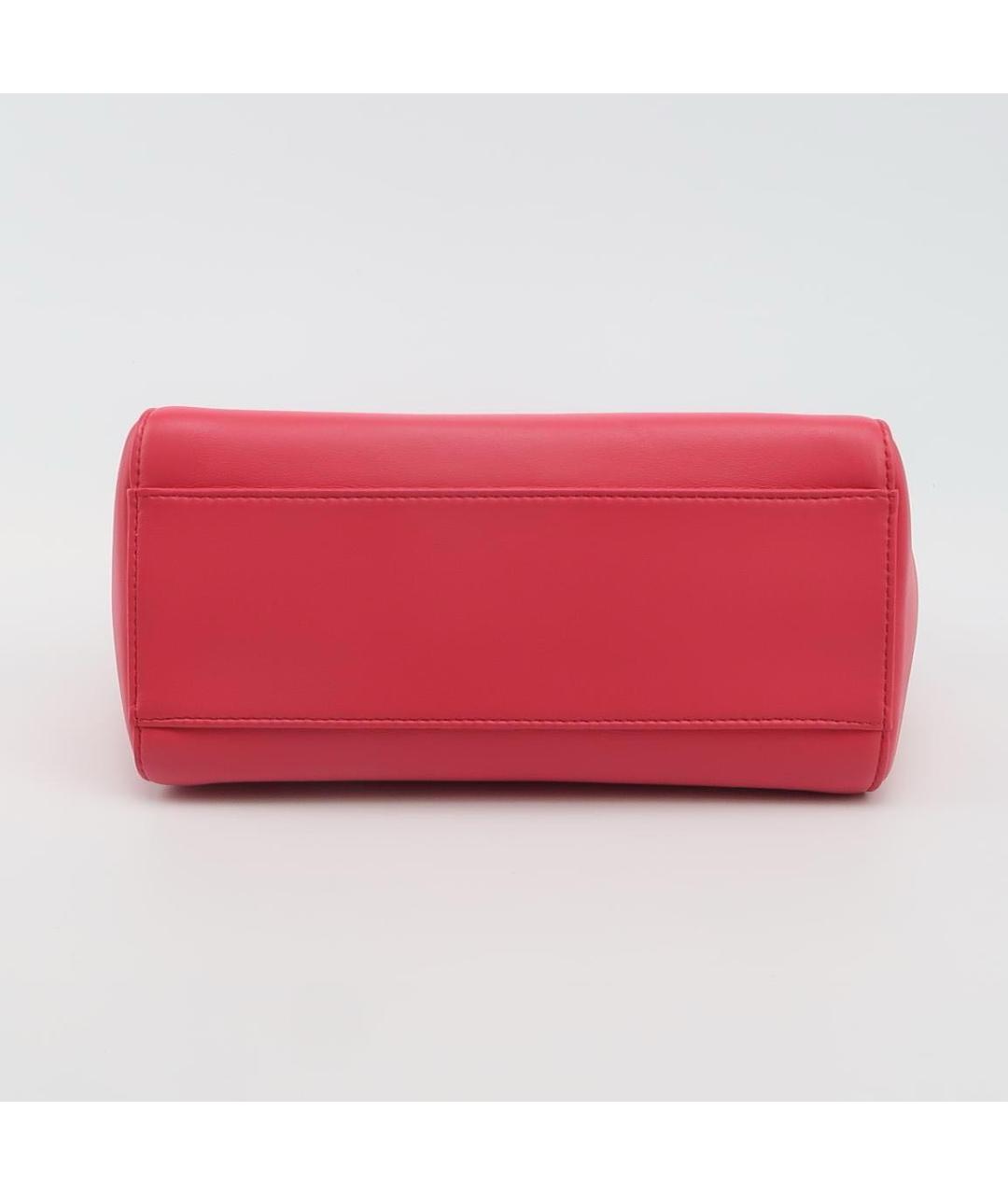 FENDI Розовая кожаная сумка с короткими ручками, фото 5