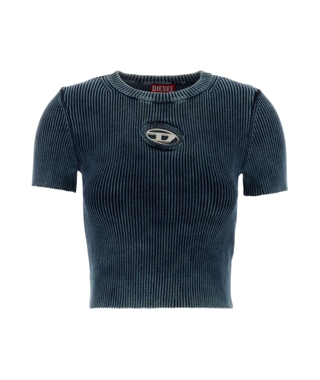 DIESEL Голубая хлопковая футболка, фото 1