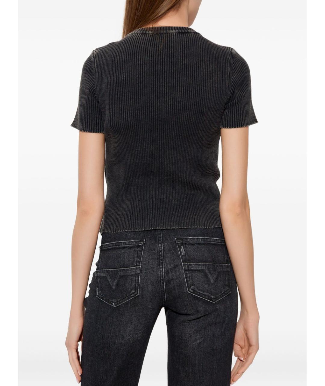 DIESEL Черная хлопковая футболка, фото 3