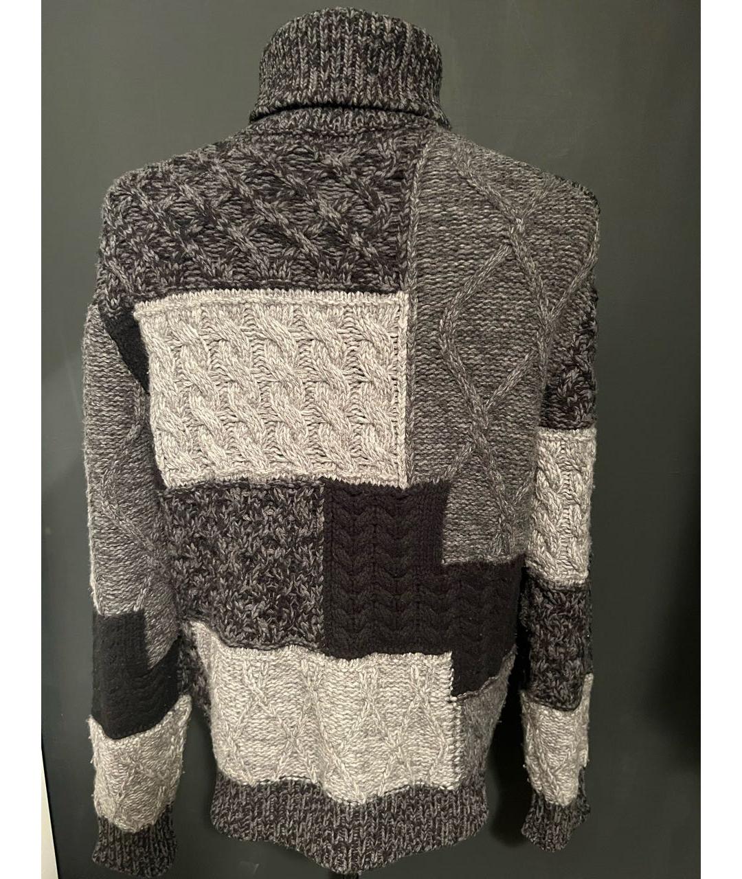 DOLCE&GABBANA Серый шерстяной джемпер / свитер, фото 2