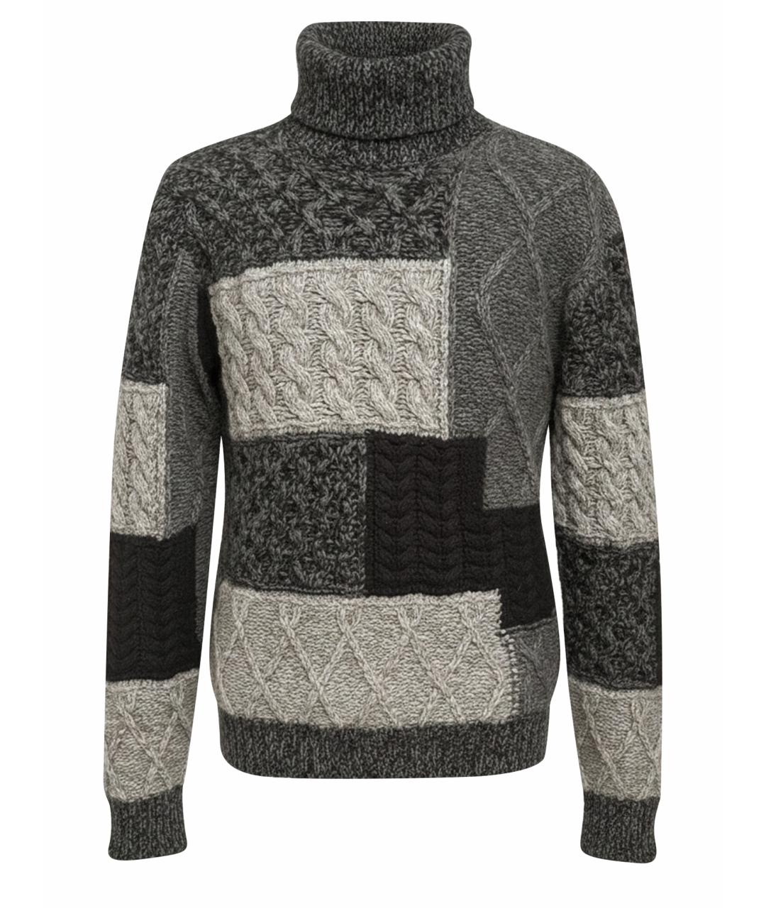 DOLCE&GABBANA Серый шерстяной джемпер / свитер, фото 1