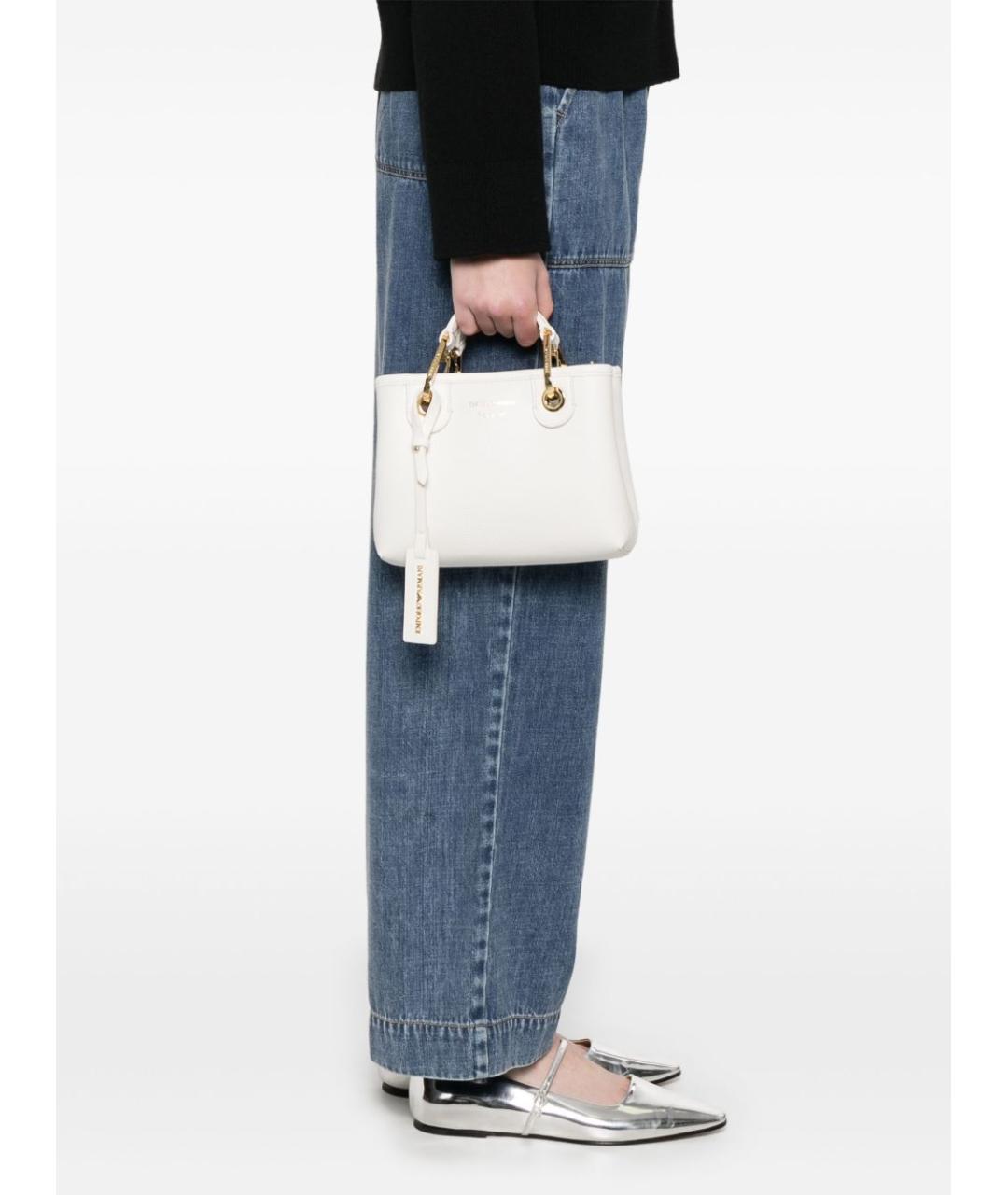 EMPORIO ARMANI Белая сумка тоут, фото 5