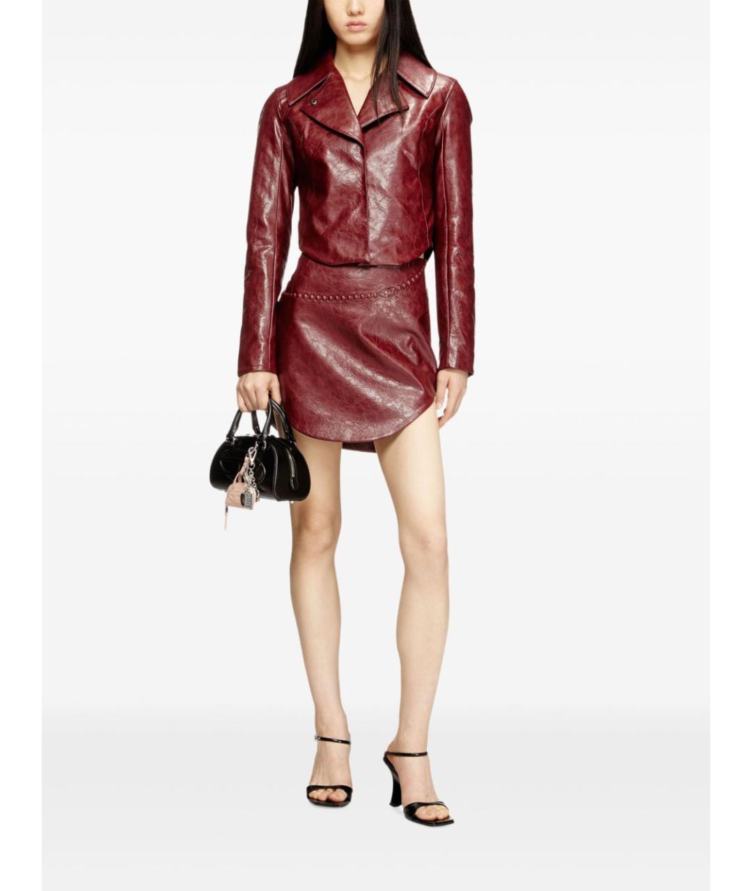 DIESEL Бордовая куртка, фото 5