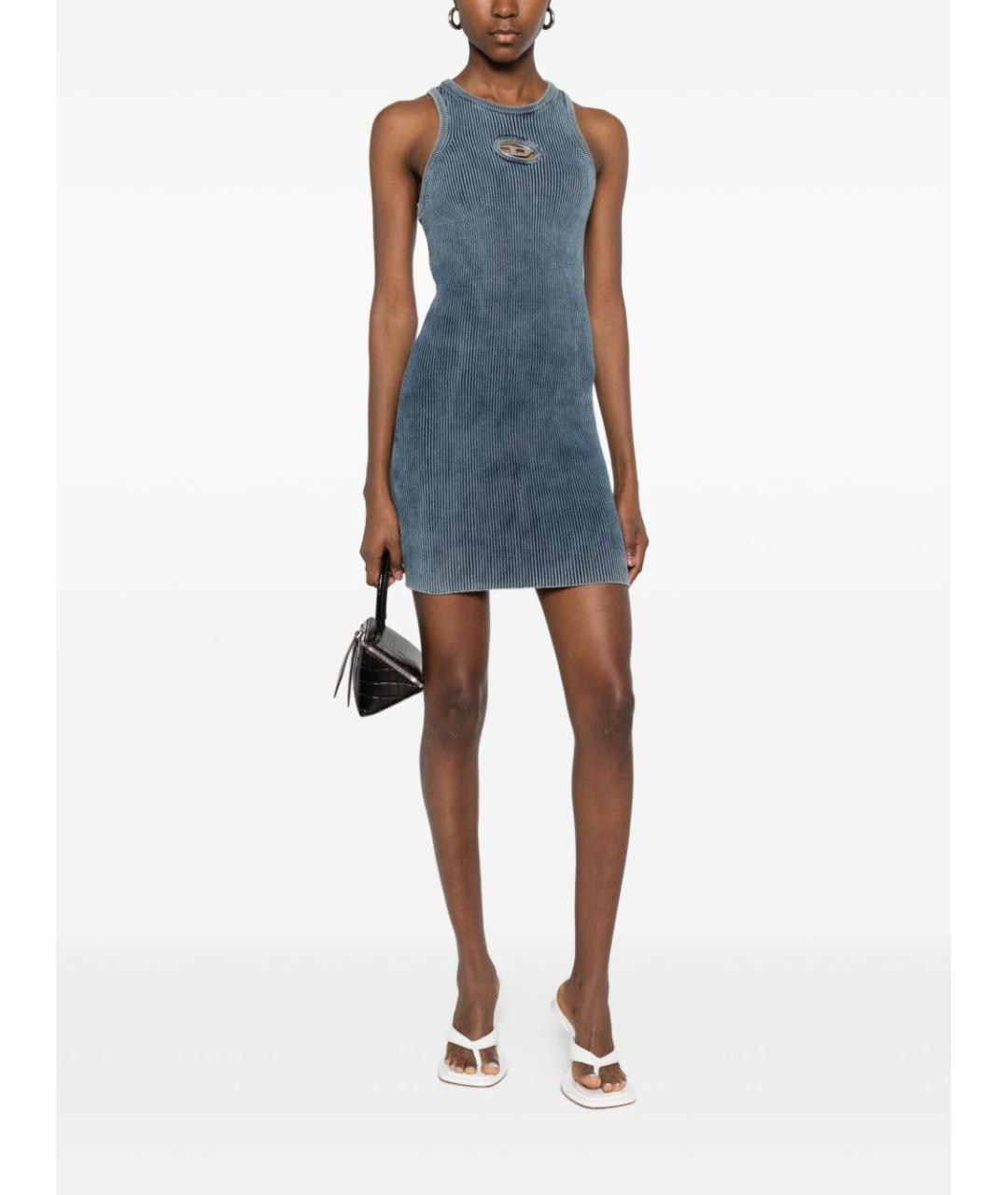 DIESEL Синее хлопковое платье, фото 5