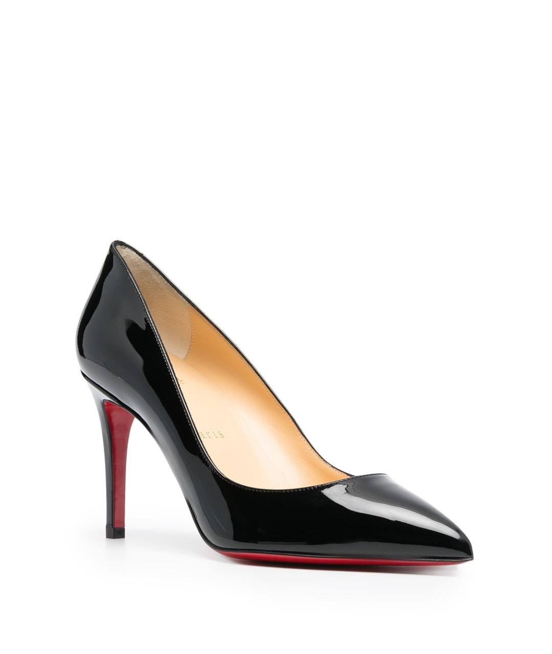 CHRISTIAN LOUBOUTIN Черные кожаные туфли, фото 2