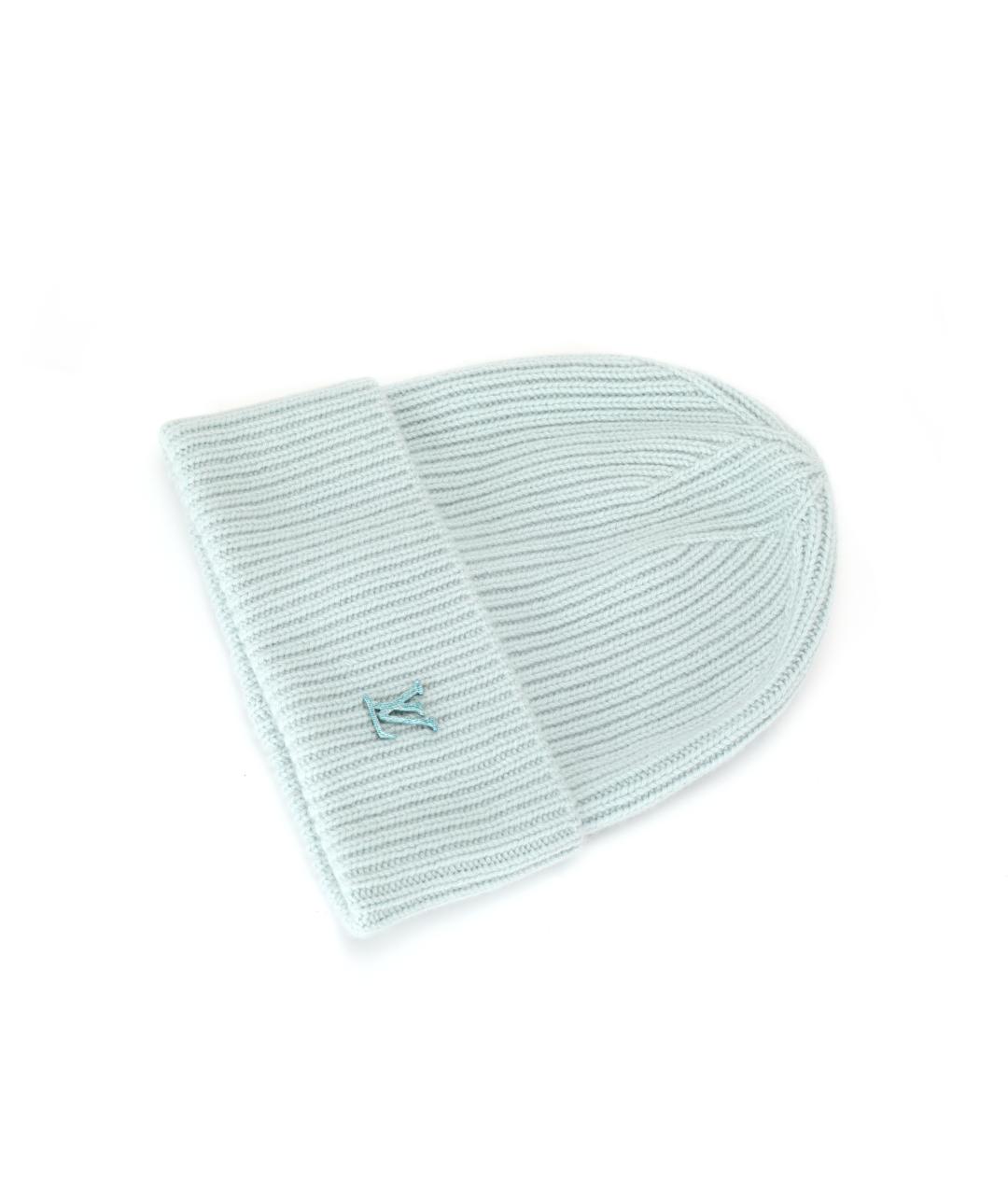 LOUIS VUITTON Бирюзовая кашемировая шапка, фото 3