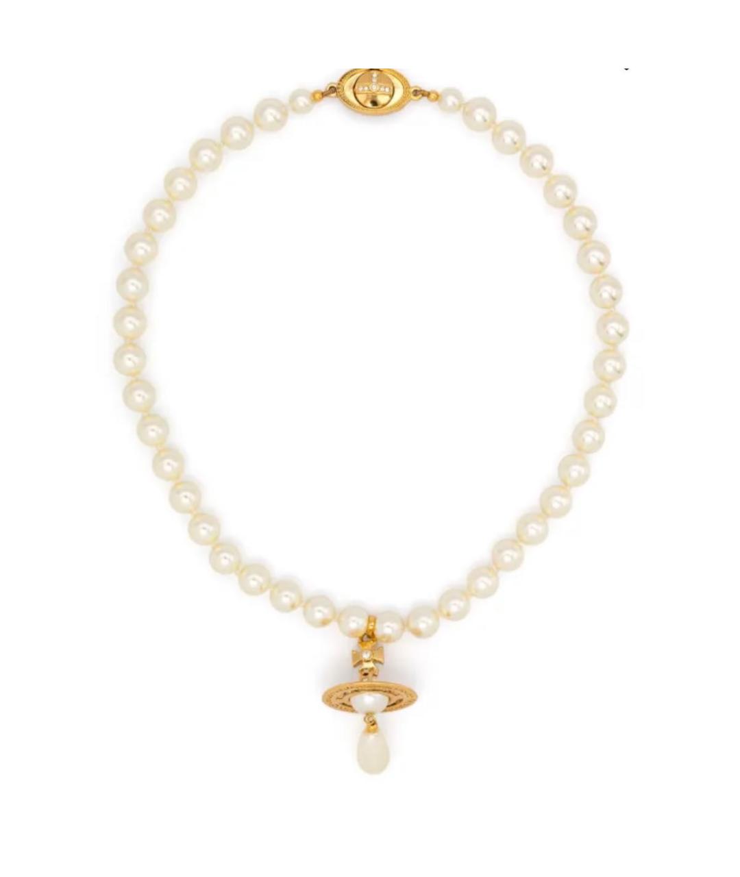 VIVIENNE WESTWOOD Бежевый жемчужный кулон, фото 5