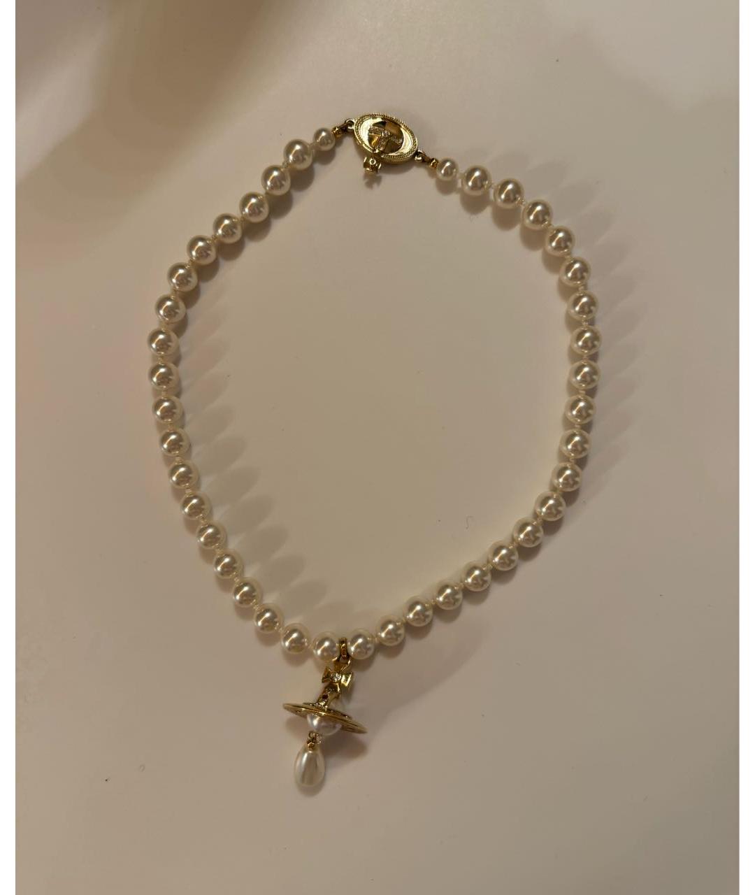 VIVIENNE WESTWOOD Бежевый жемчужный кулон, фото 3