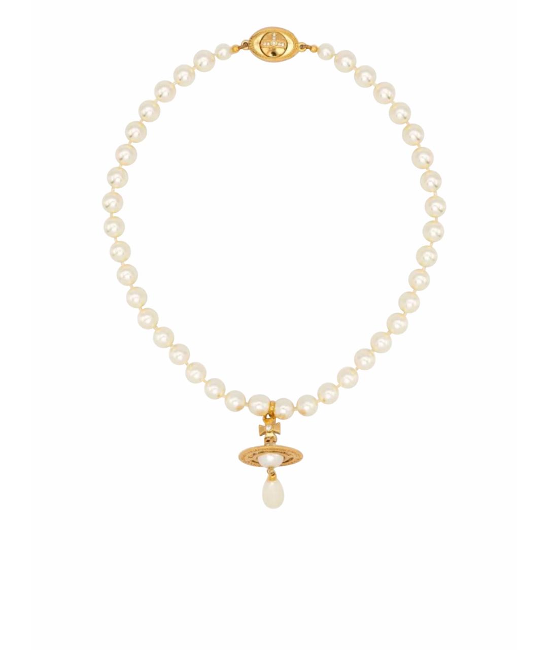 VIVIENNE WESTWOOD Бежевый жемчужный кулон, фото 1