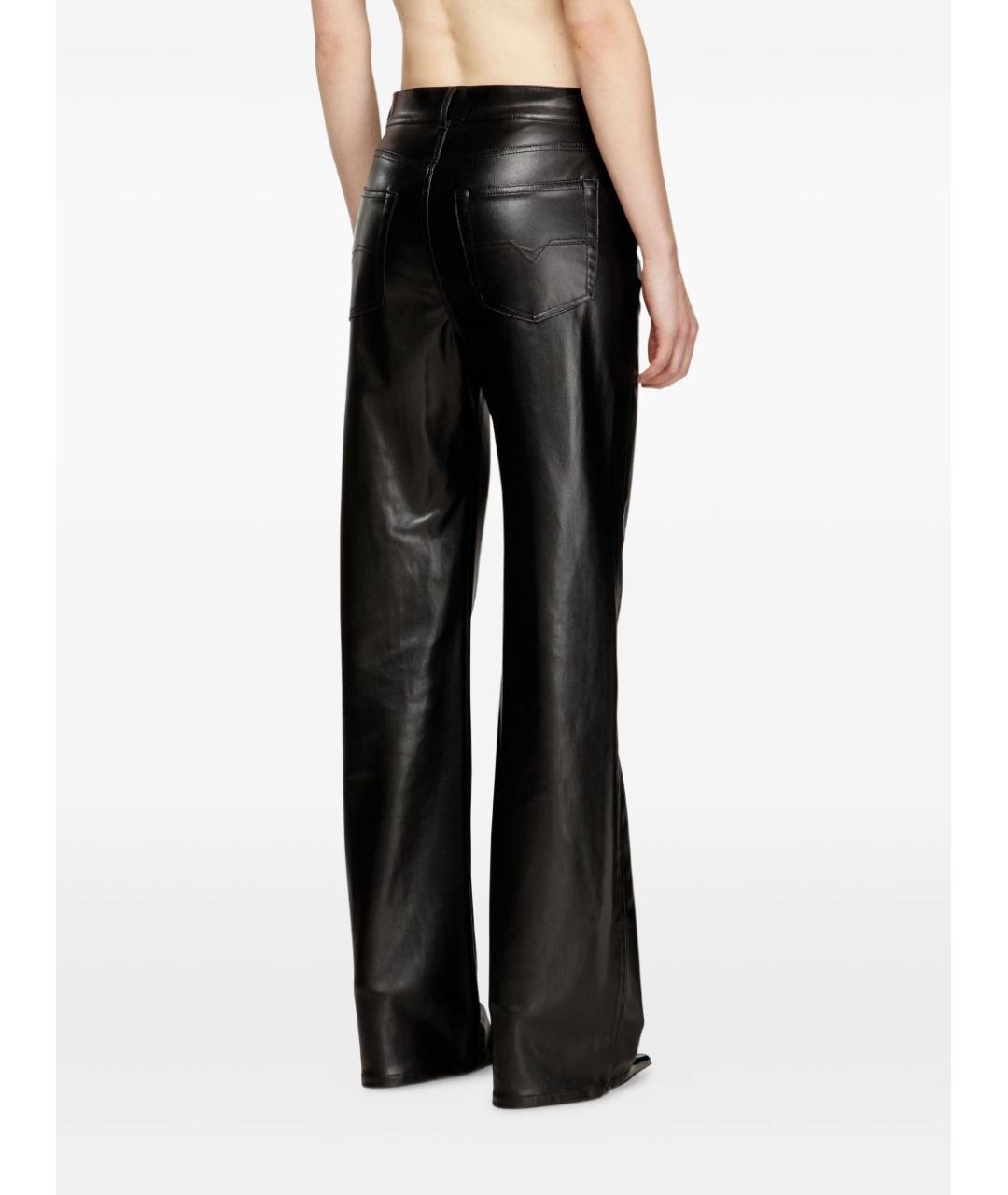 DIESEL Черные полиэстеровые прямые брюки, фото 3