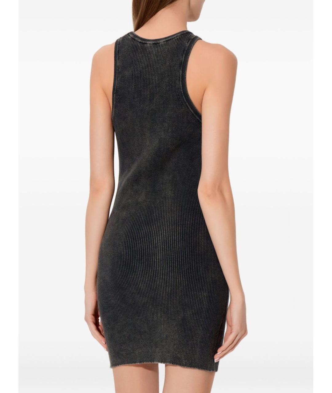 DIESEL Черное хлопковое повседневное платье, фото 4