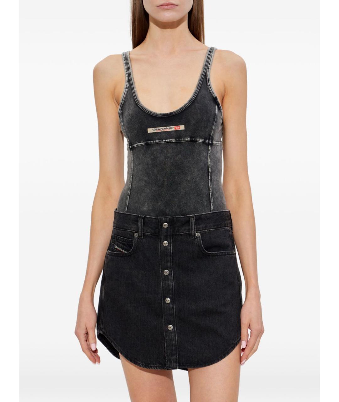 DIESEL Черная хлопковая майка, фото 3