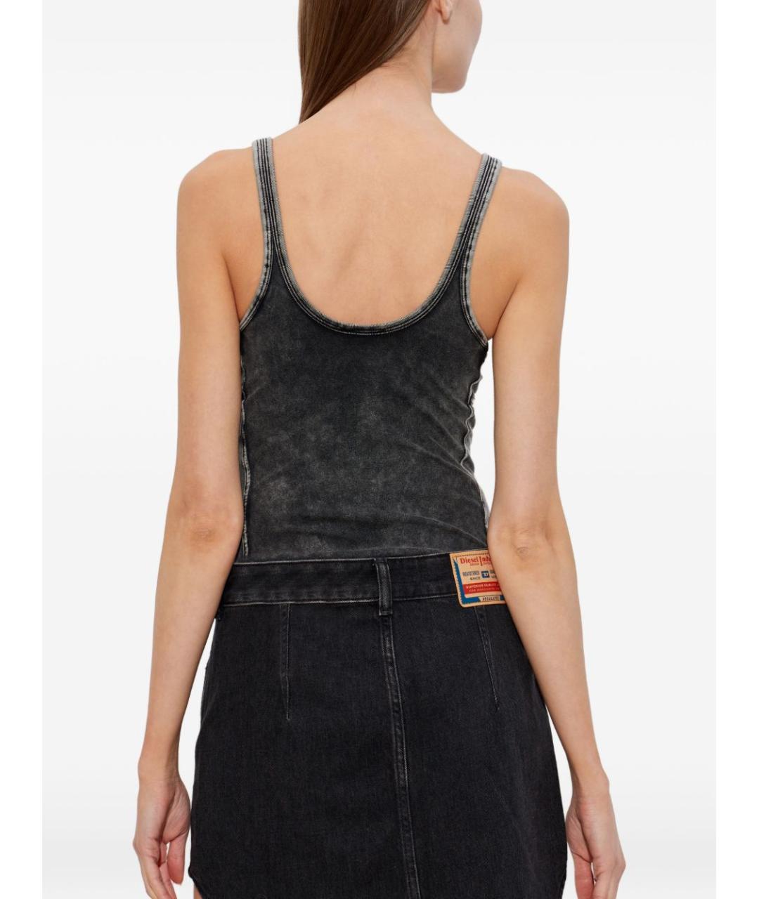 DIESEL Черная хлопковая майка, фото 2