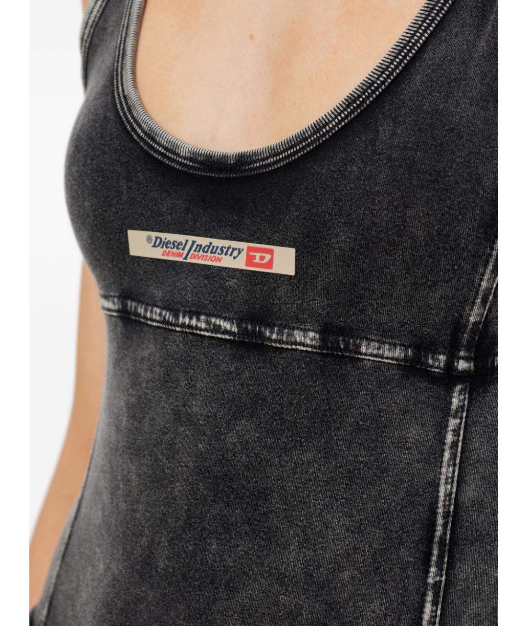DIESEL Черная хлопковая майка, фото 4