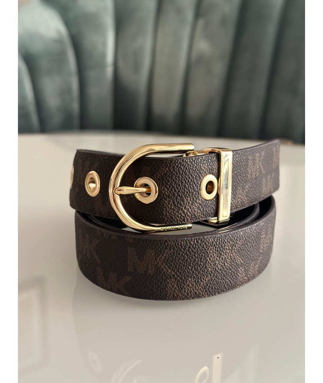 MICHAEL MICHAEL KORS Черный кожаный ремень, фото 2