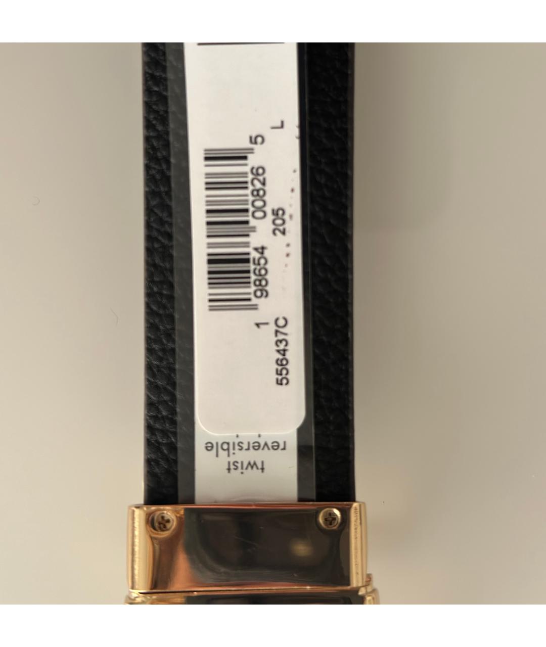 MICHAEL MICHAEL KORS Черный кожаный ремень, фото 5