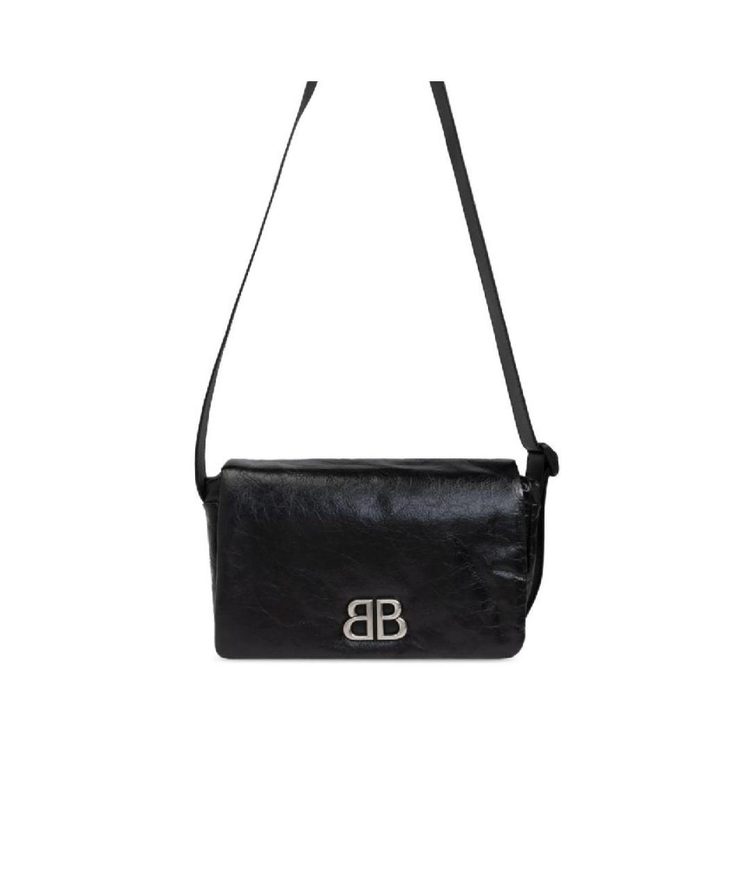 BALENCIAGA Черная кожаная сумка на плечо, фото 2