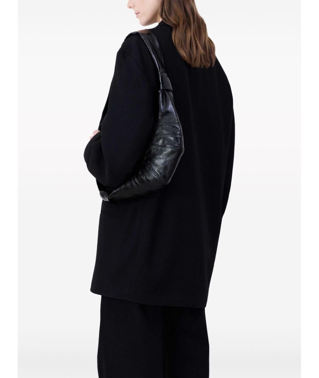 LEMAIRE Черная кожаная сумка на плечо, фото 5