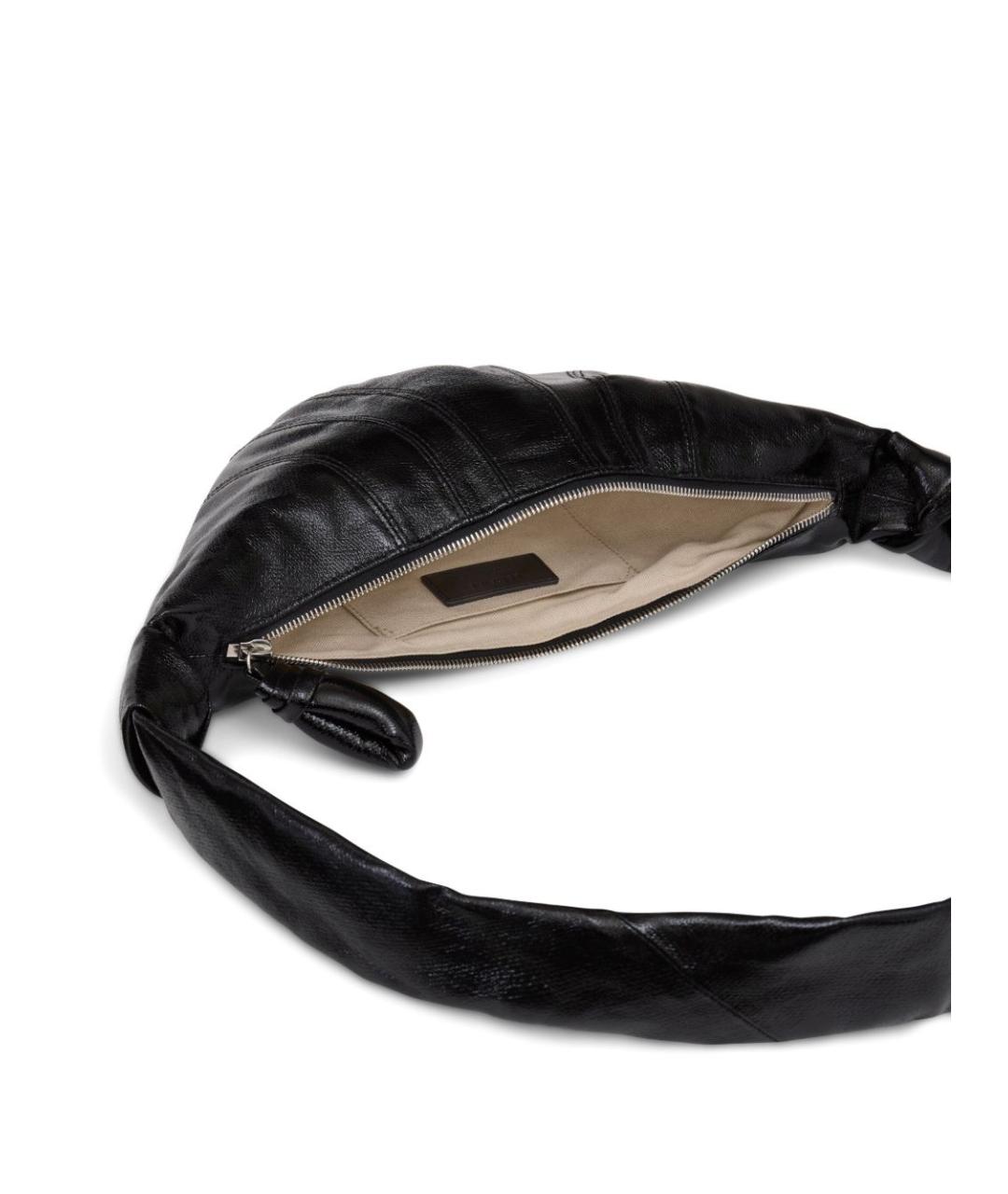 LEMAIRE Черная кожаная сумка на плечо, фото 2