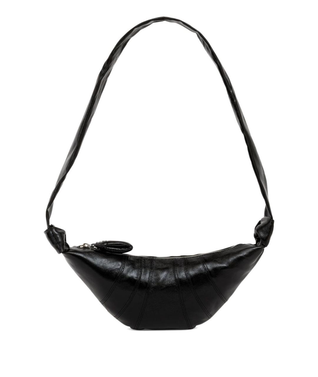 LEMAIRE Черная кожаная сумка на плечо, фото 1