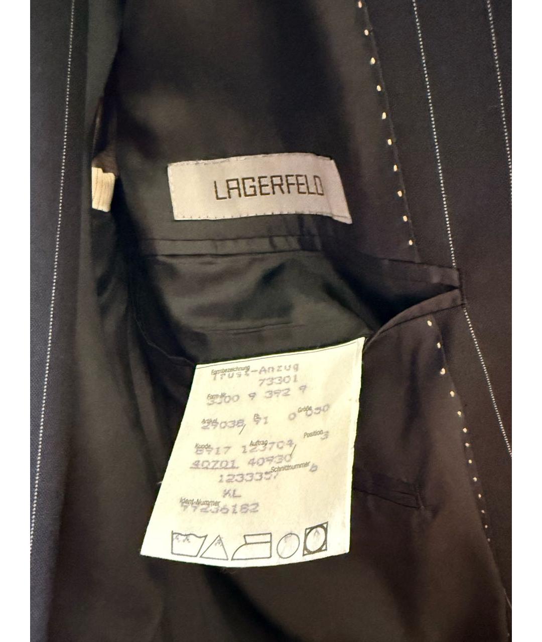 KARL LAGERFELD Черный классический костюм, фото 6