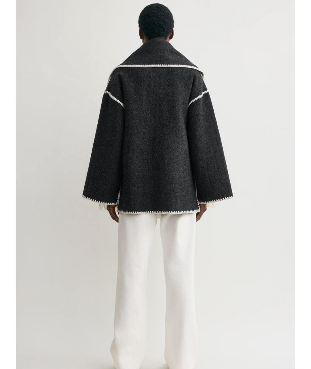 TOTEME Темно-синее шерстяное пальто, фото 3