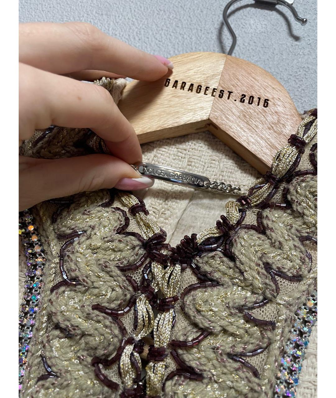 DOLCE&GABBANA Бежевый жакет/пиджак, фото 6