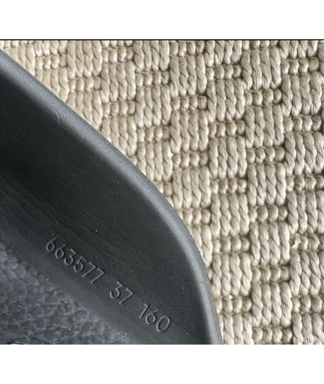 GUCCI Черные резиновые сабо, фото 8