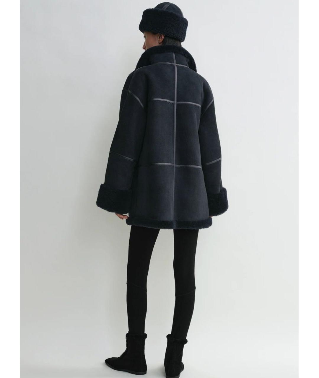 TOTEME Темно-синяя кожаная дубленка, фото 3