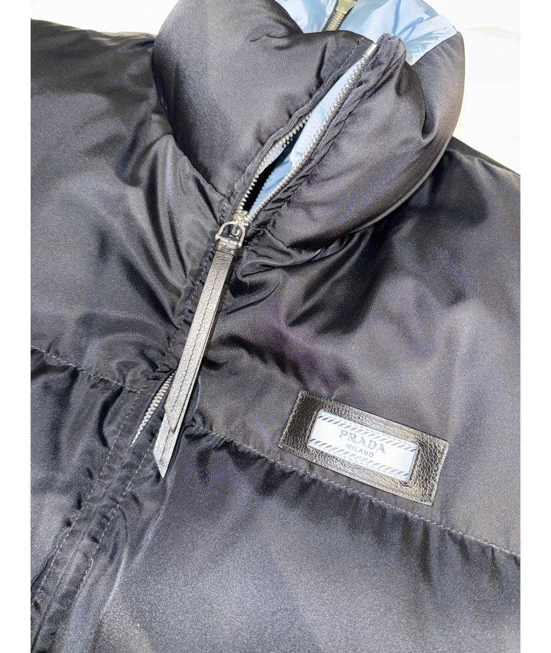 PRADA Черный полиамидовый пуховик, фото 2