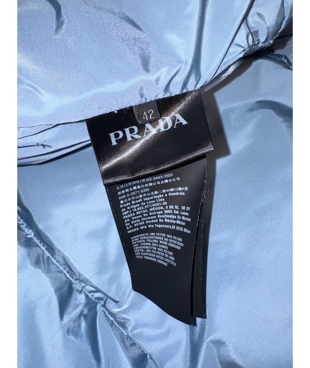 PRADA Черный полиамидовый пуховик, фото 4