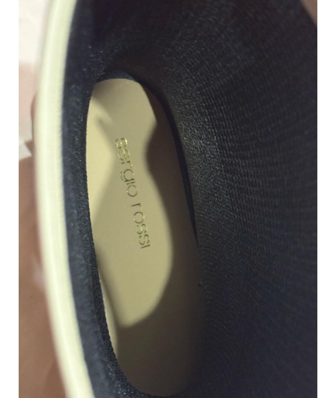 SERGIO ROSSI Бежевые резиновые сапоги, фото 7