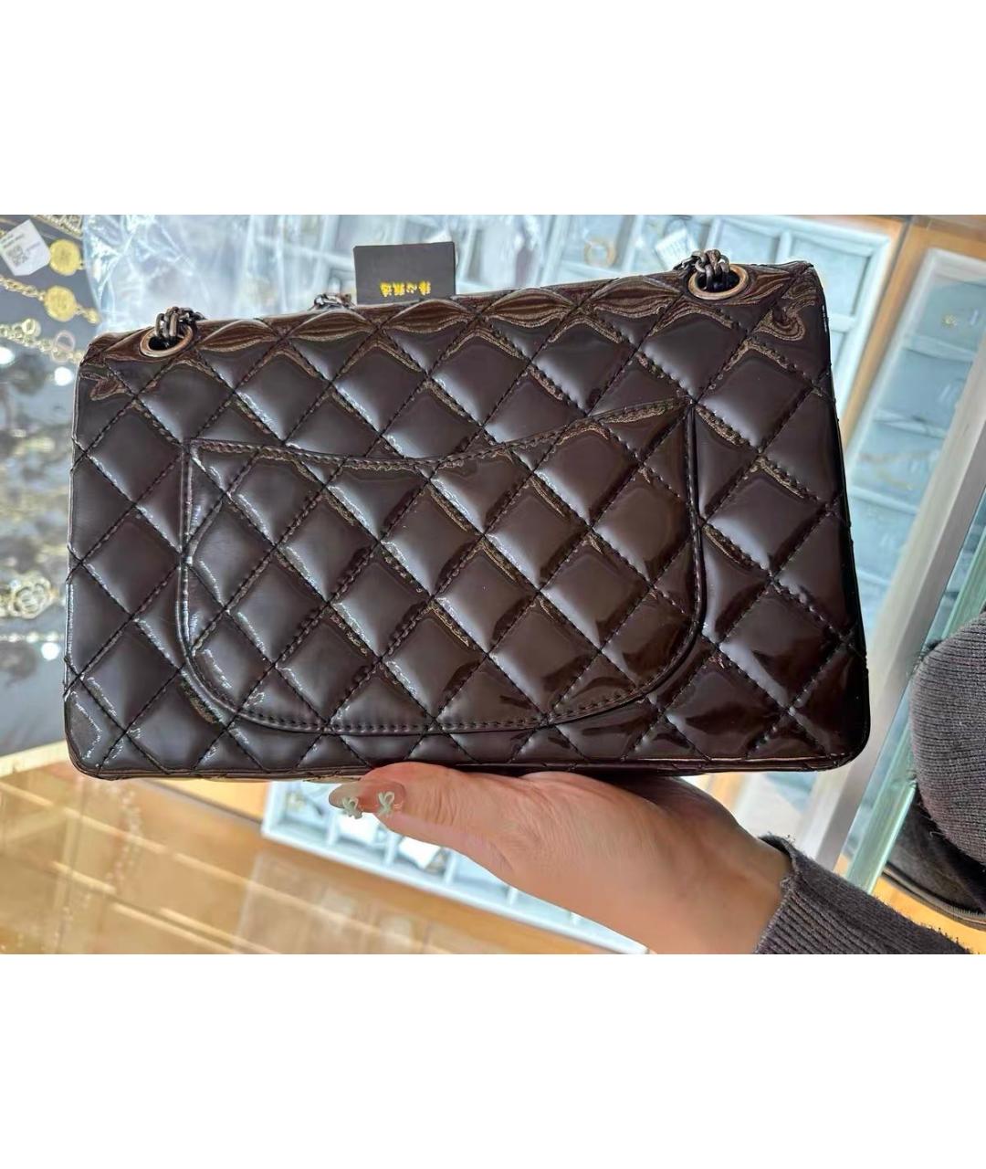 CHANEL Коричневая кожаная сумка через плечо, фото 3