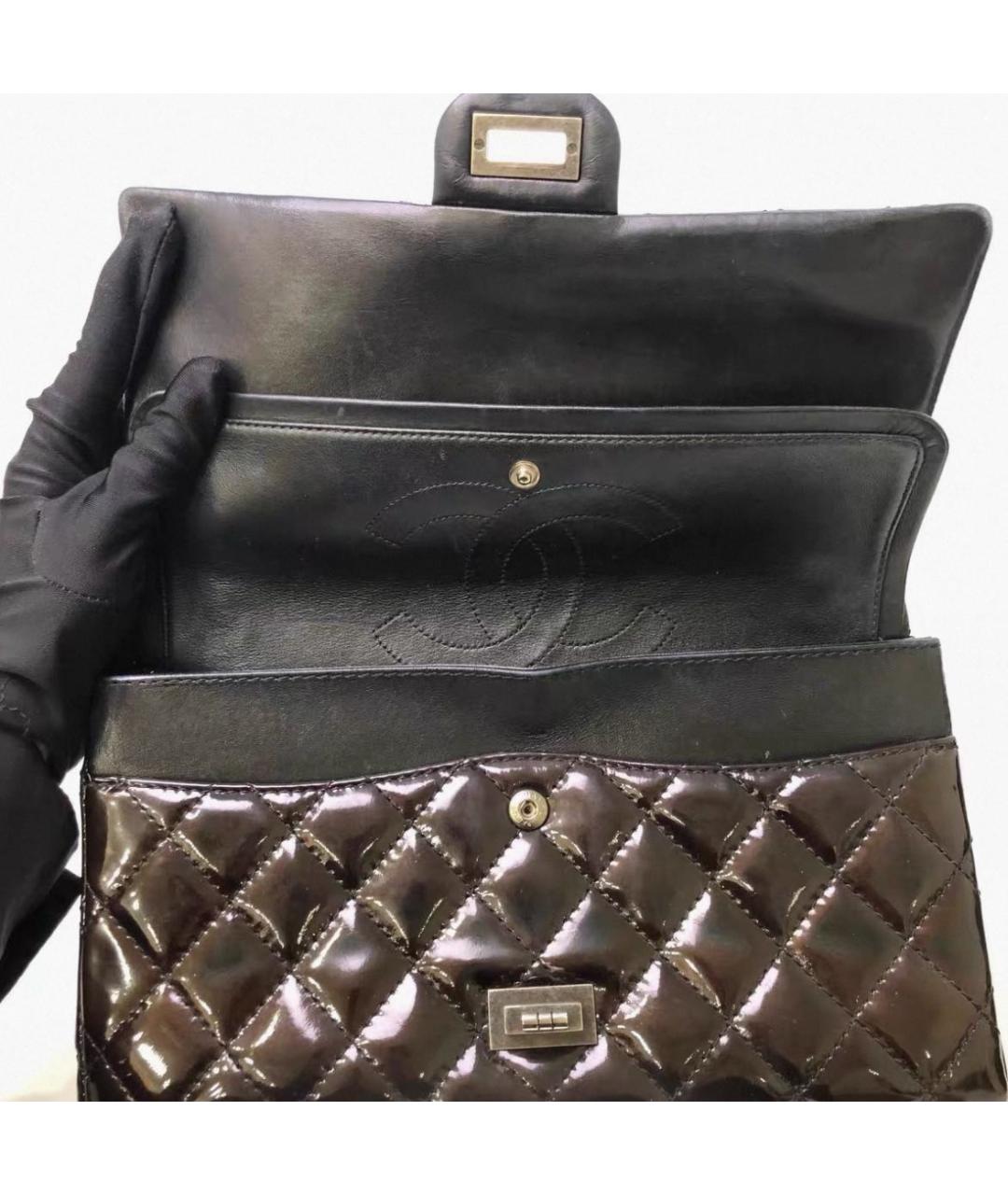 CHANEL Коричневая кожаная сумка через плечо, фото 4