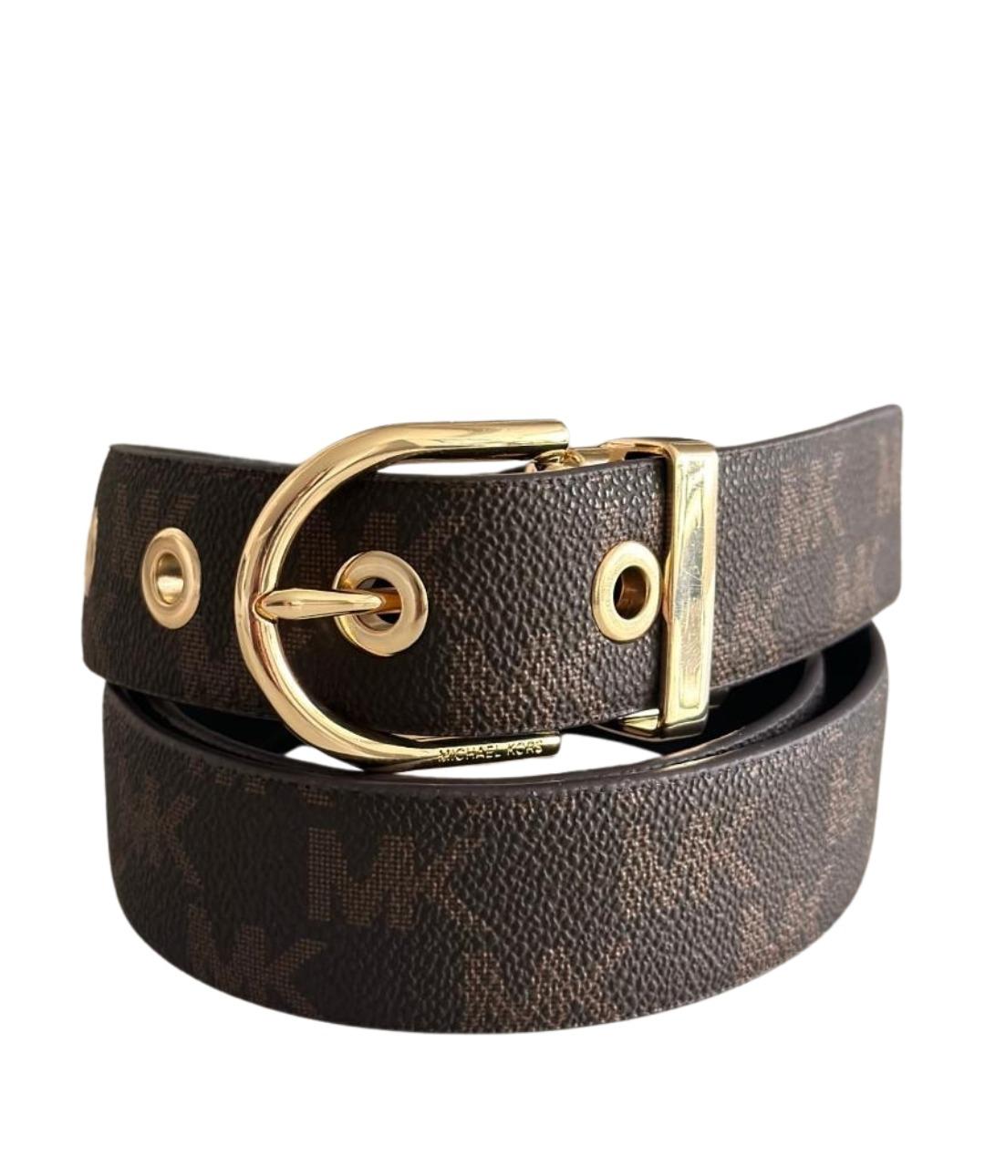 MICHAEL MICHAEL KORS Коричневый кожаный ремень, фото 1