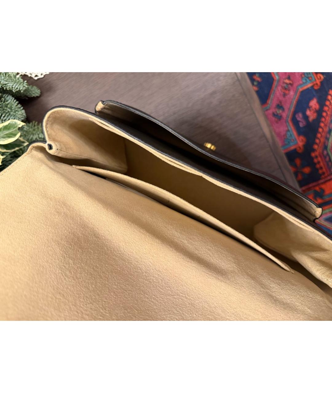 LOUIS VUITTON Черная кожаная сумка тоут, фото 2