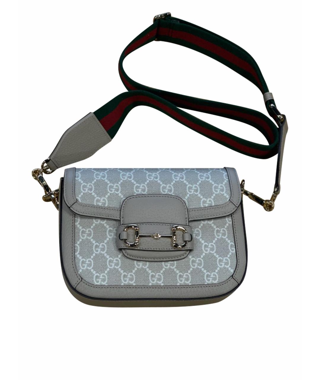 GUCCI Бежевая кожаная сумка через плечо, фото 1