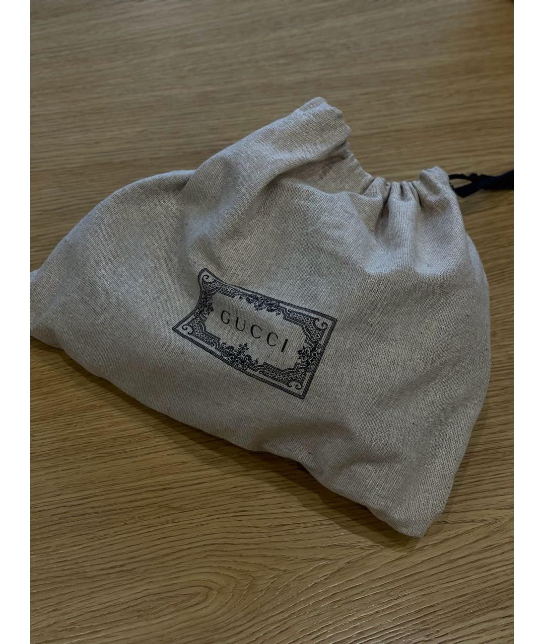 GUCCI Бежевая кожаная сумка через плечо, фото 2